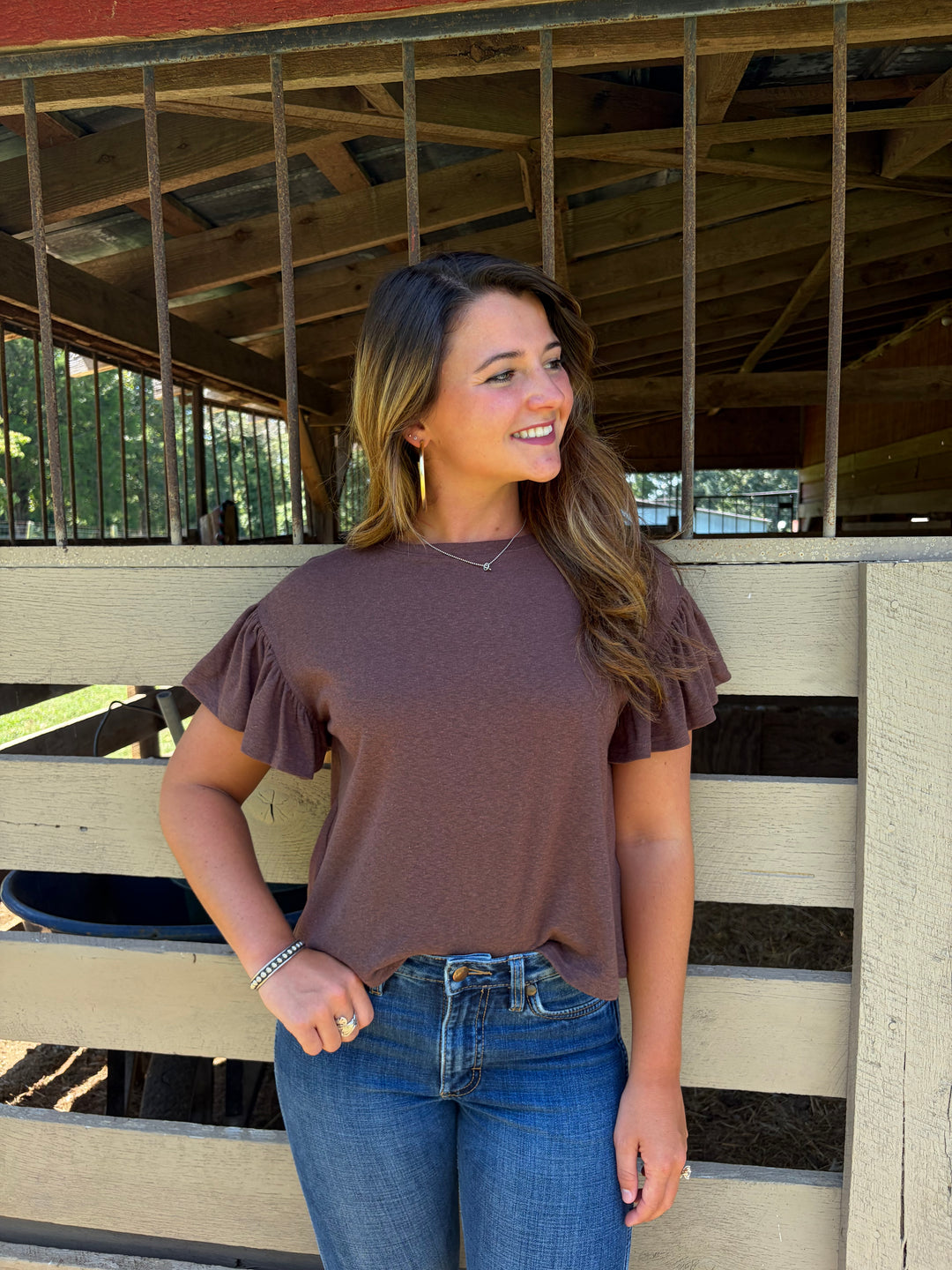 Prescott Ruffle Sleeve Top