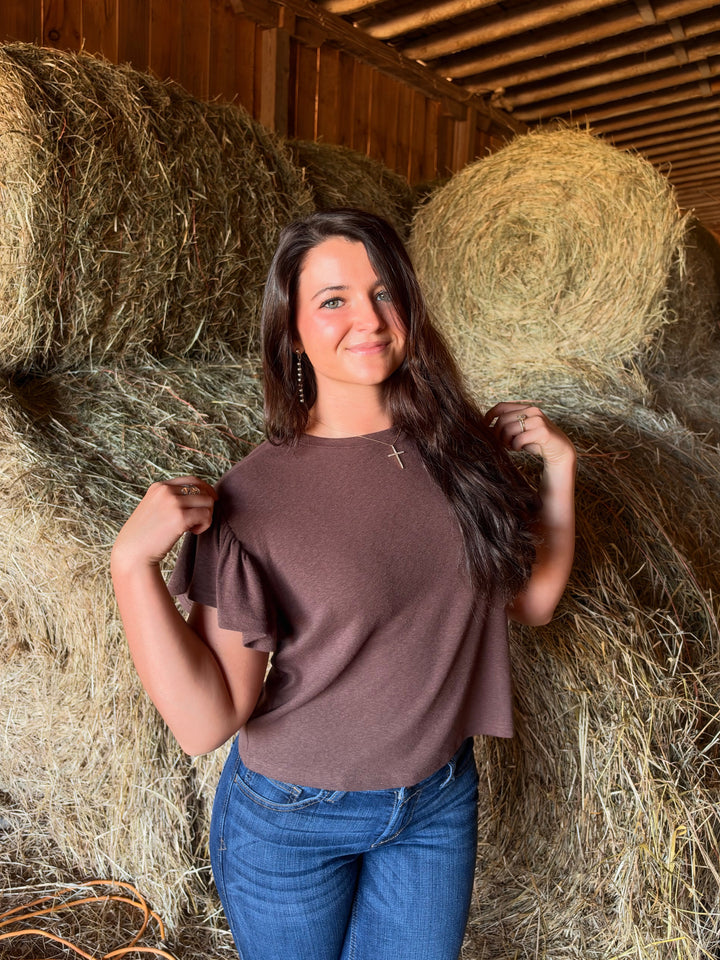 Prescott Ruffle Sleeve Top