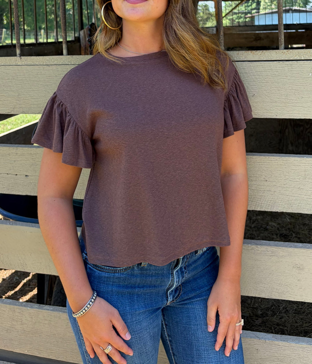 Prescott Ruffle Sleeve Top