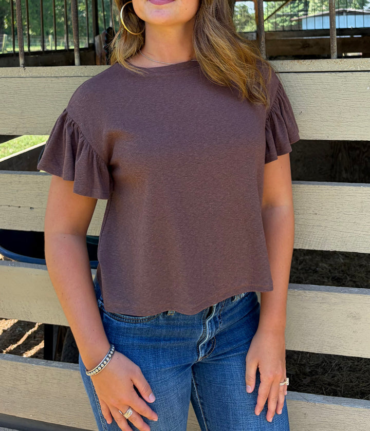 Prescott Ruffle Sleeve Top
