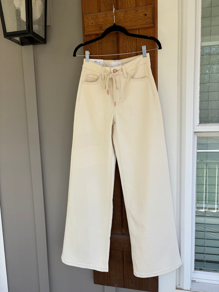 Savannah Drawstring Wide Leg Jean