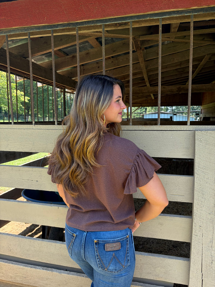 Prescott Ruffle Sleeve Top