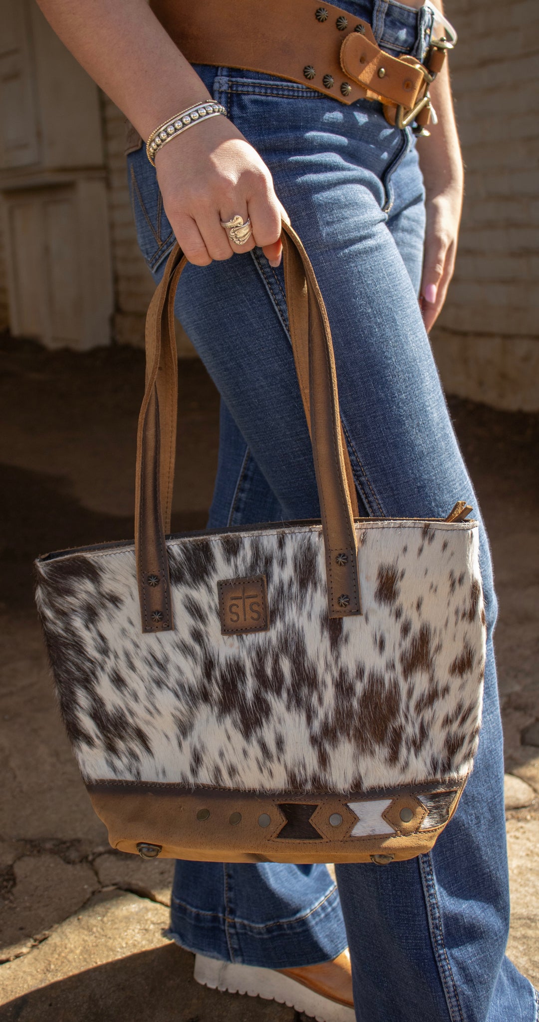 STS Cowhide Small Tote