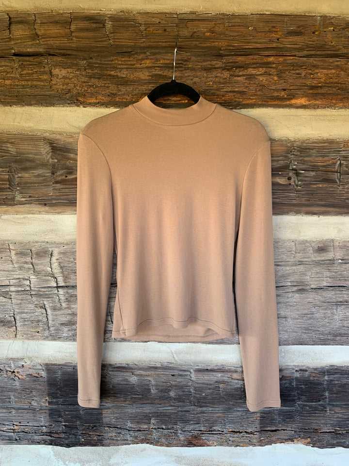 Mabel Taupe Turtleneck Top