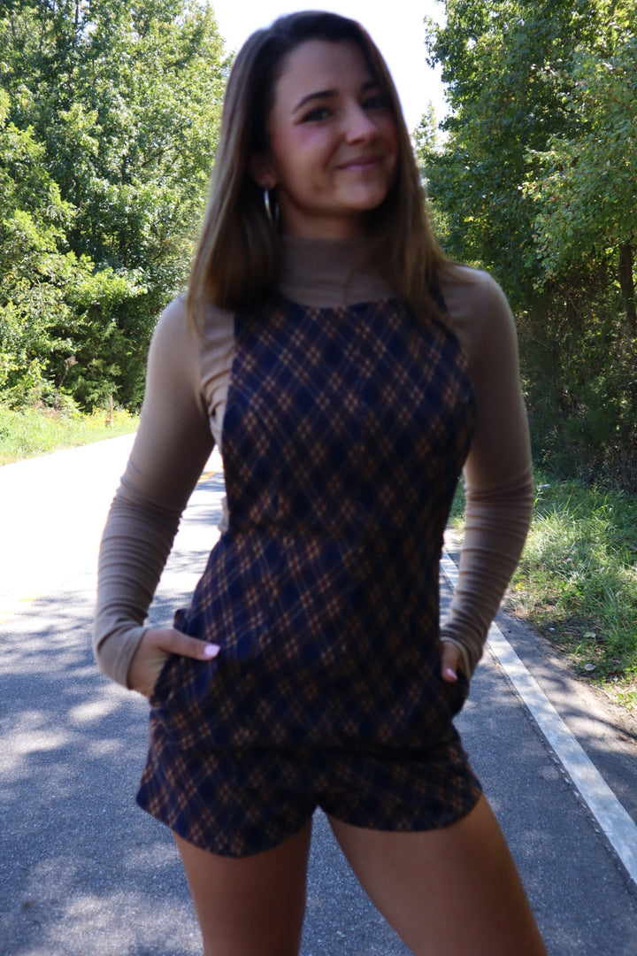 Merle Plaid Romper