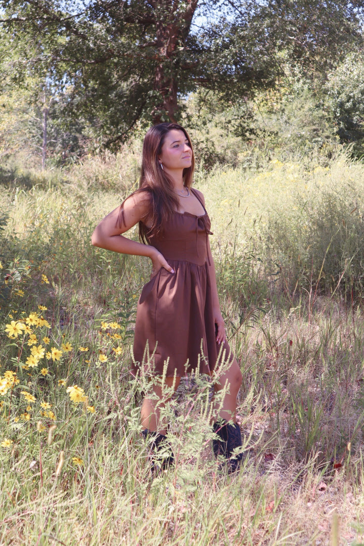 Maeve Milkmaid Mini Dress