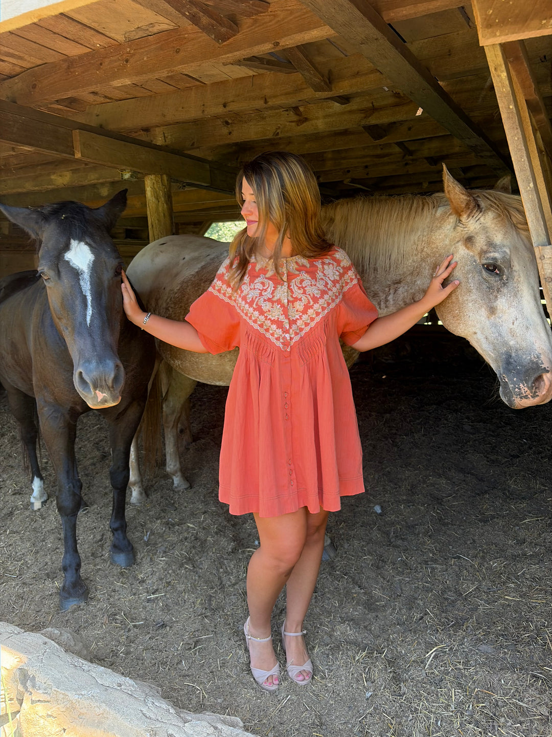 Colette Embroidered Tunic Dress