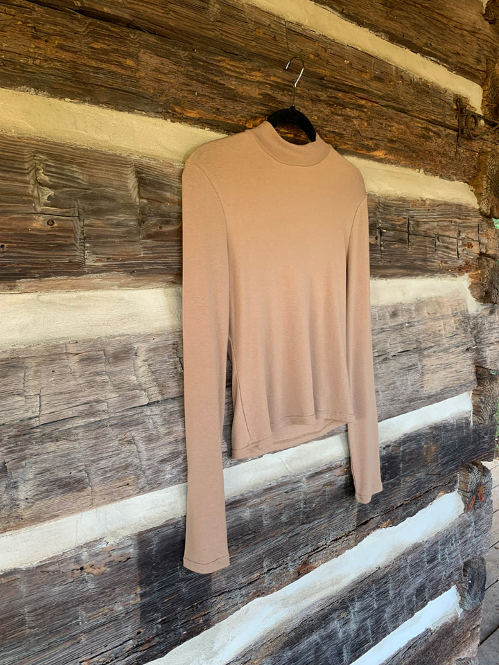 Mabel Taupe Turtleneck Top