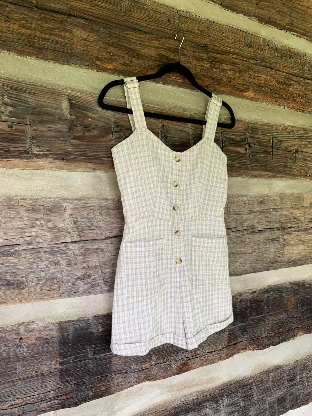 Maple Plaid Romper