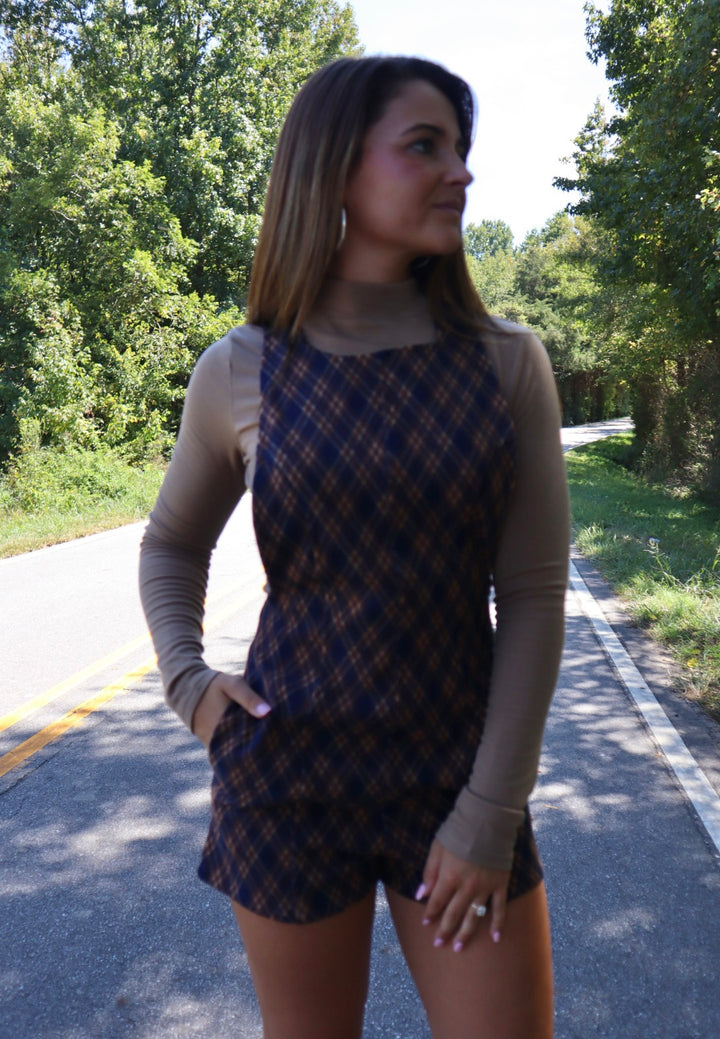 Merle Plaid Romper