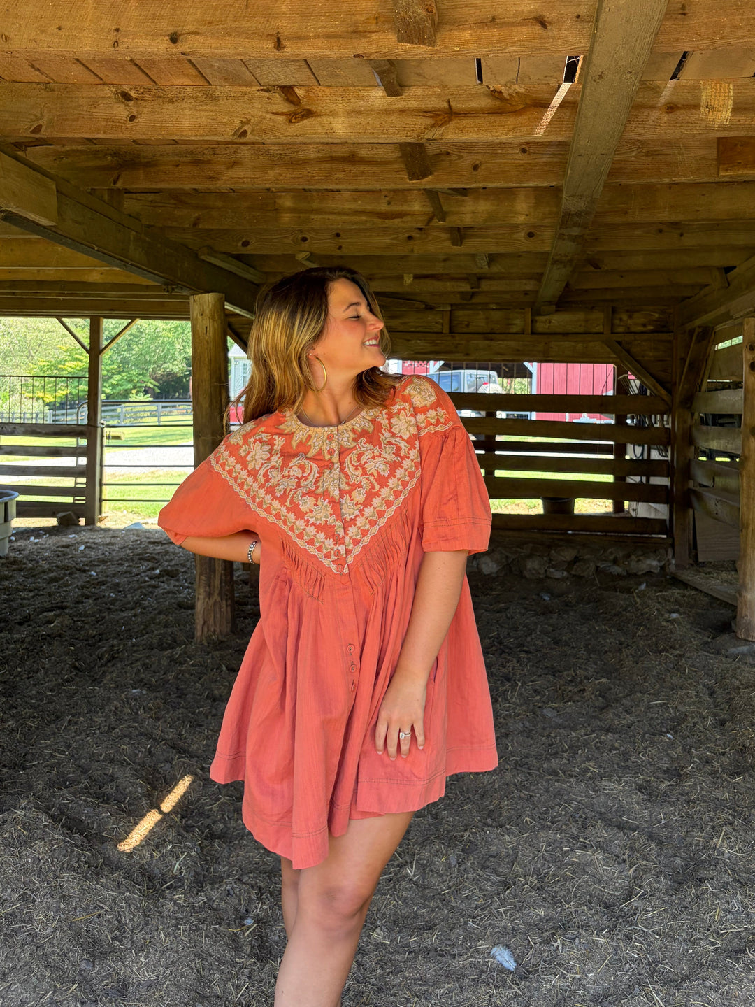 Colette Embroidered Tunic Dress