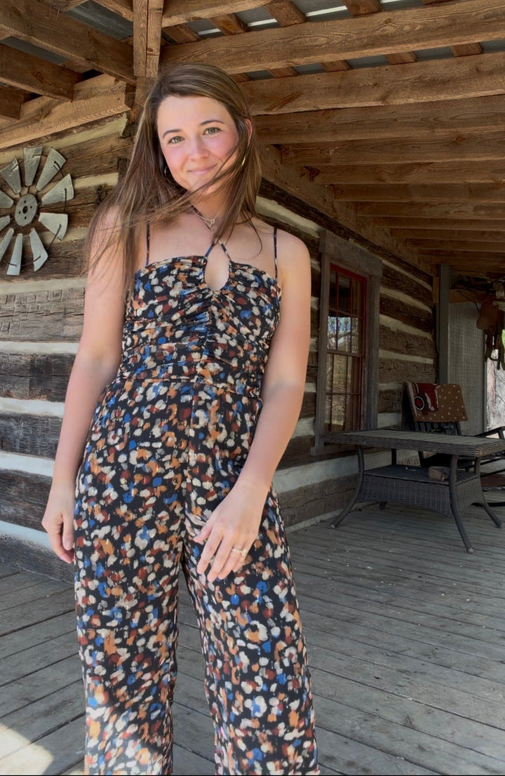 Havana Keyhole Jumpsuit