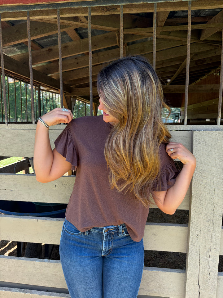 Prescott Ruffle Sleeve Top