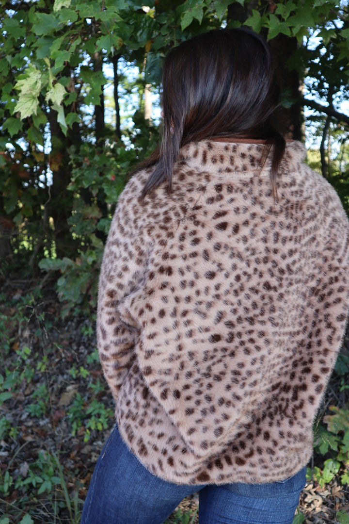 Stevie Leopard Print Pullover Jacket