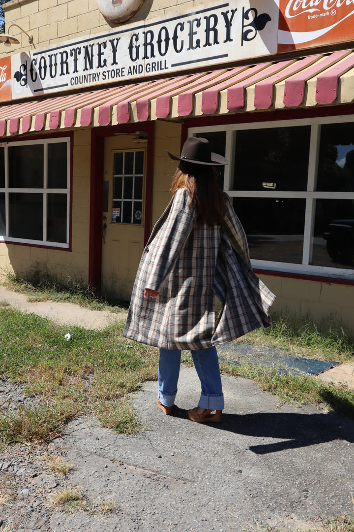 Orchard Plaid Long Coat