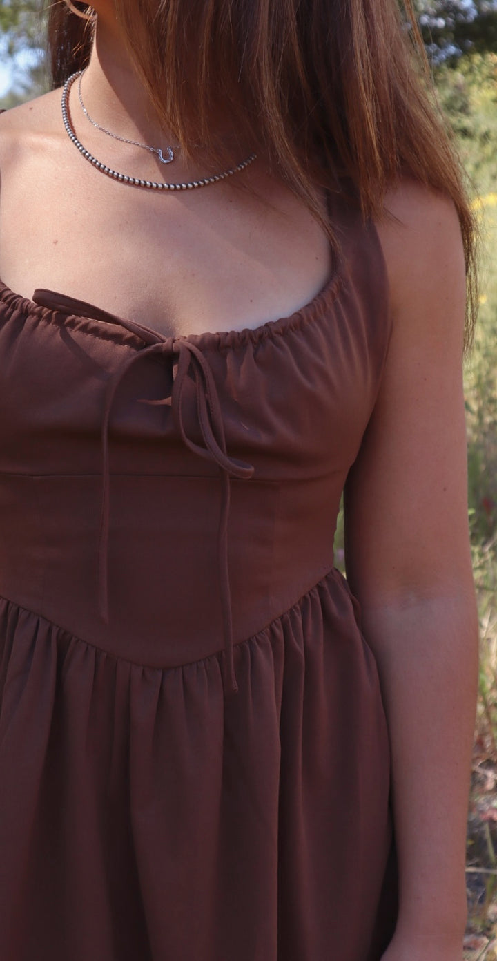 Maeve Milkmaid Mini Dress