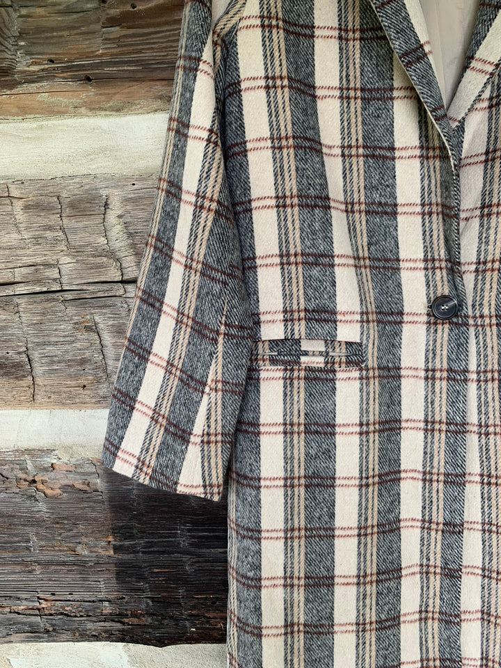Orchard Plaid Long Coat