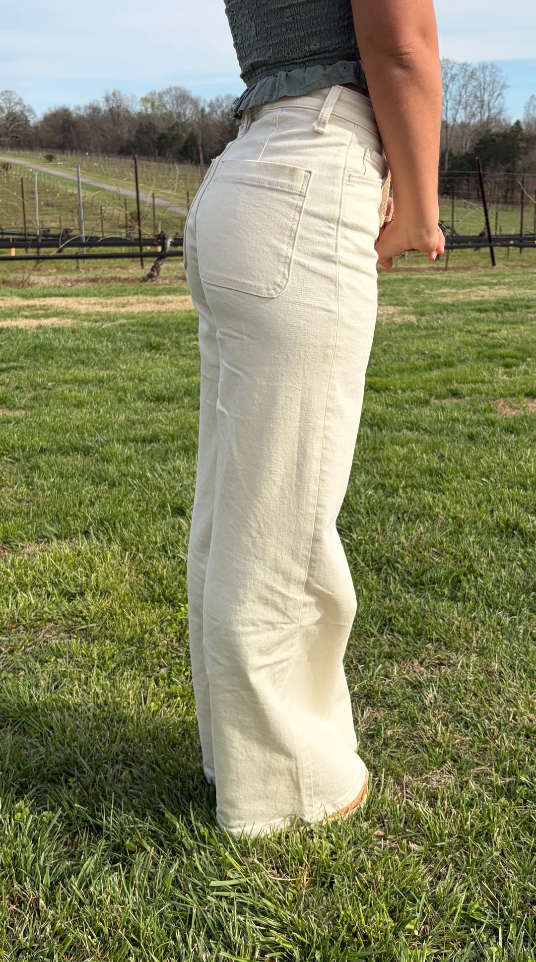 Savannah Drawstring Wide Leg Jean