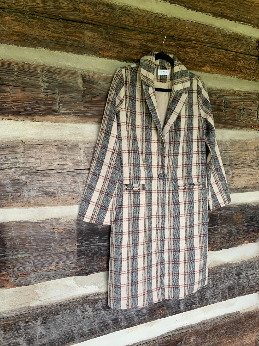 Orchard Plaid Long Coat