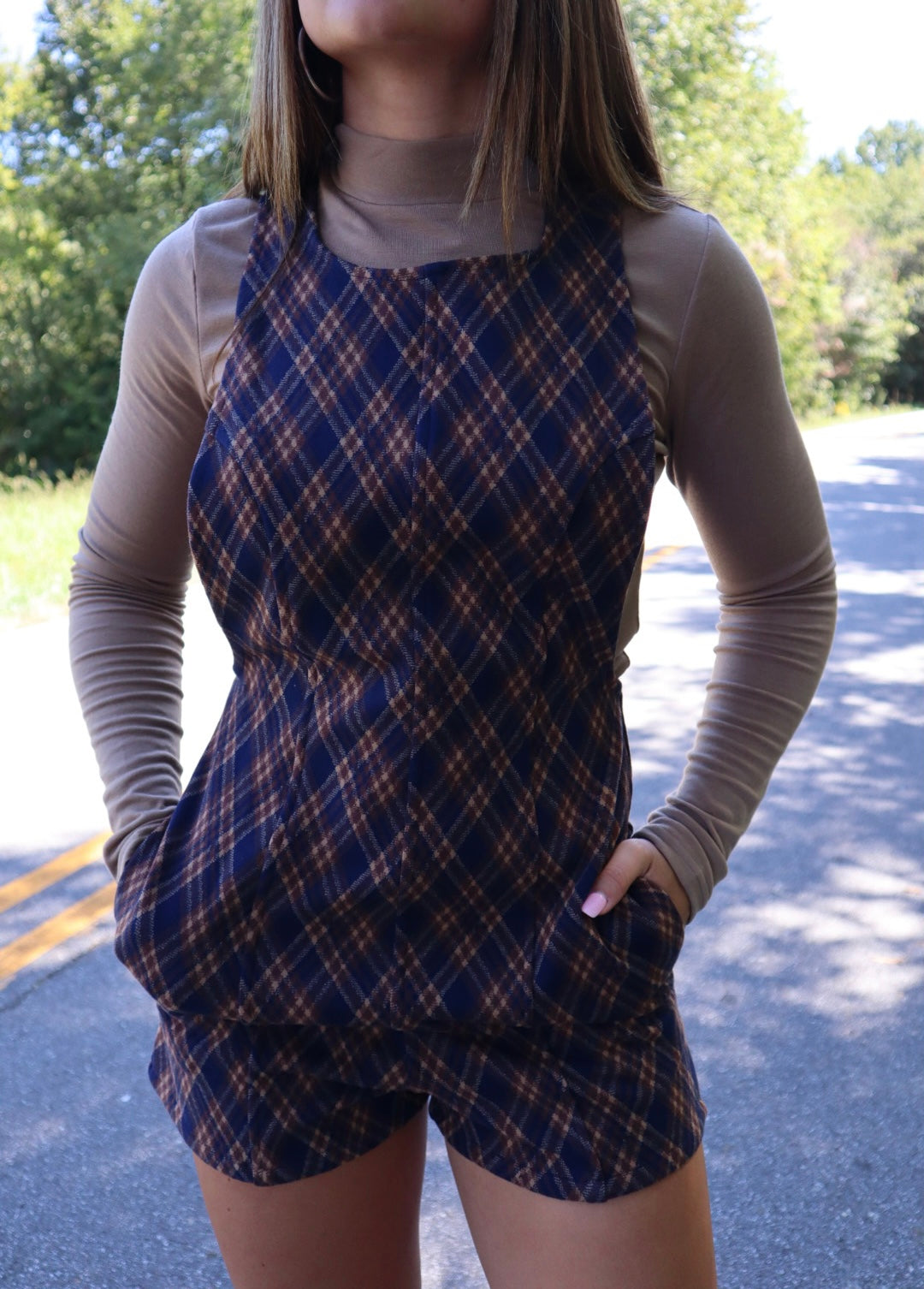 Merle Plaid Romper